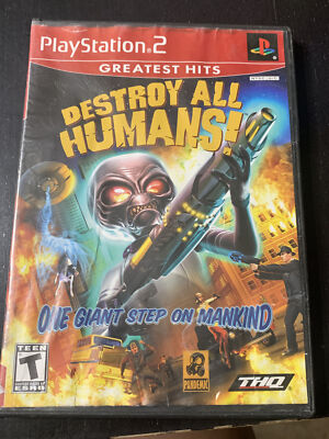 Destroy All Humans Sony PlayStation 2 2005 Tested & Verified Box and Disc Only