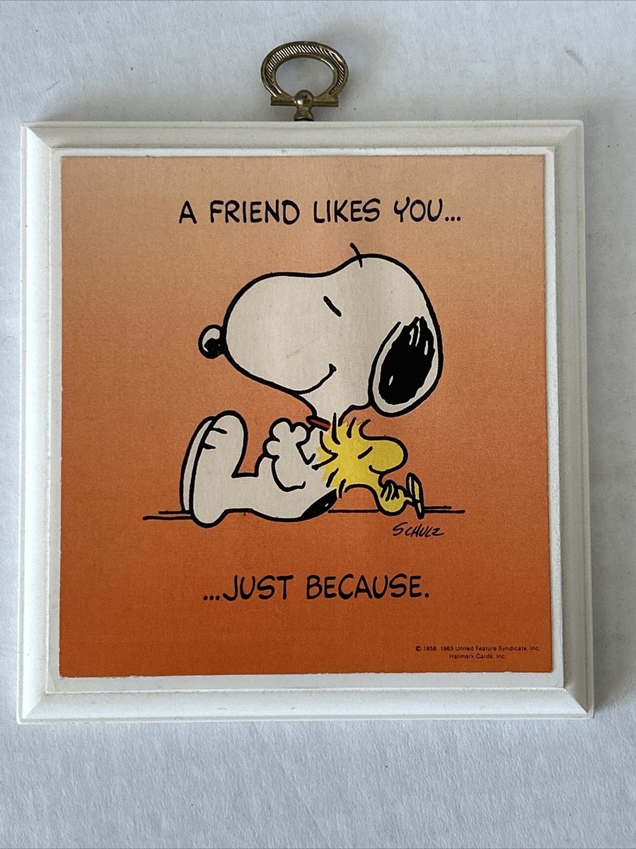 Hallmark Peanuts 1965 Snoopy Woodstock A Friend Likes You Just