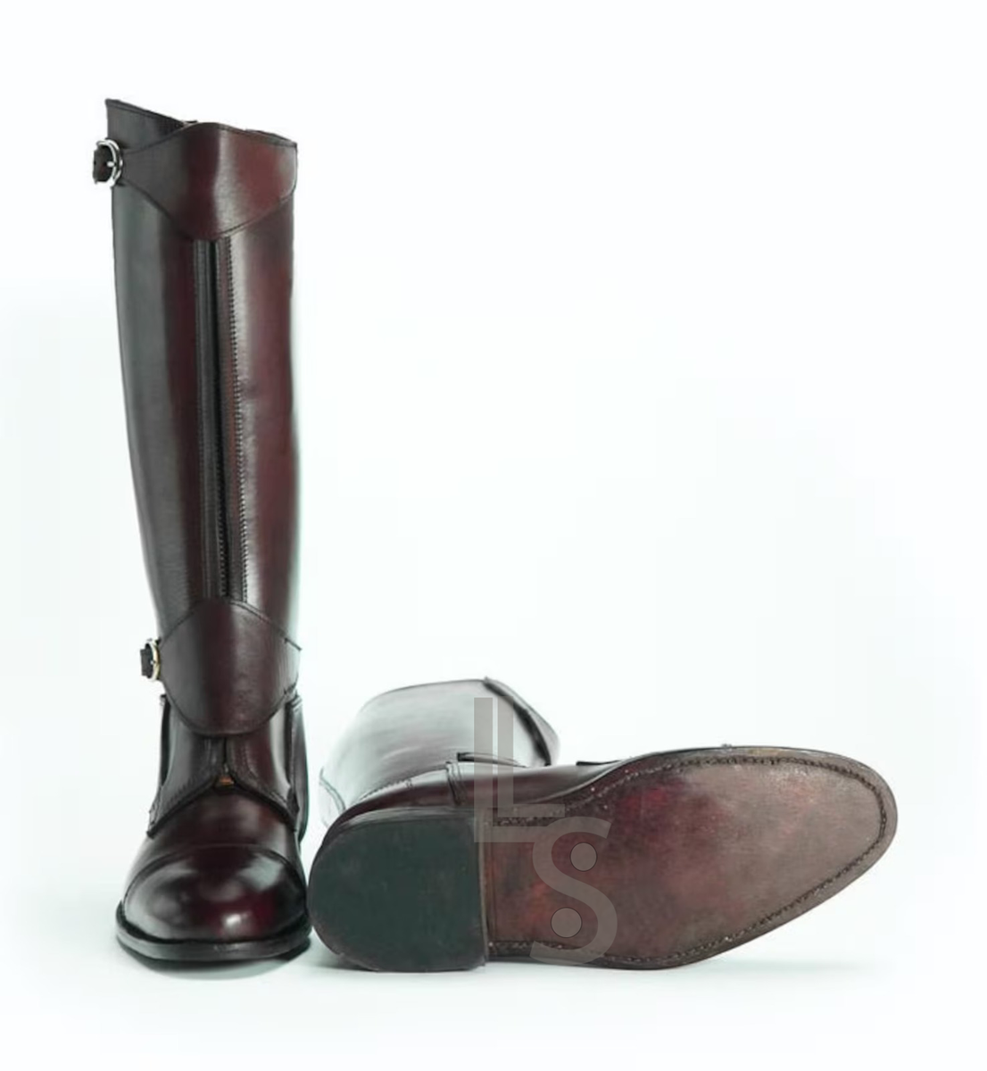 Custom Brown Real Leather Riding POLO Boots Horseback  display picture 2