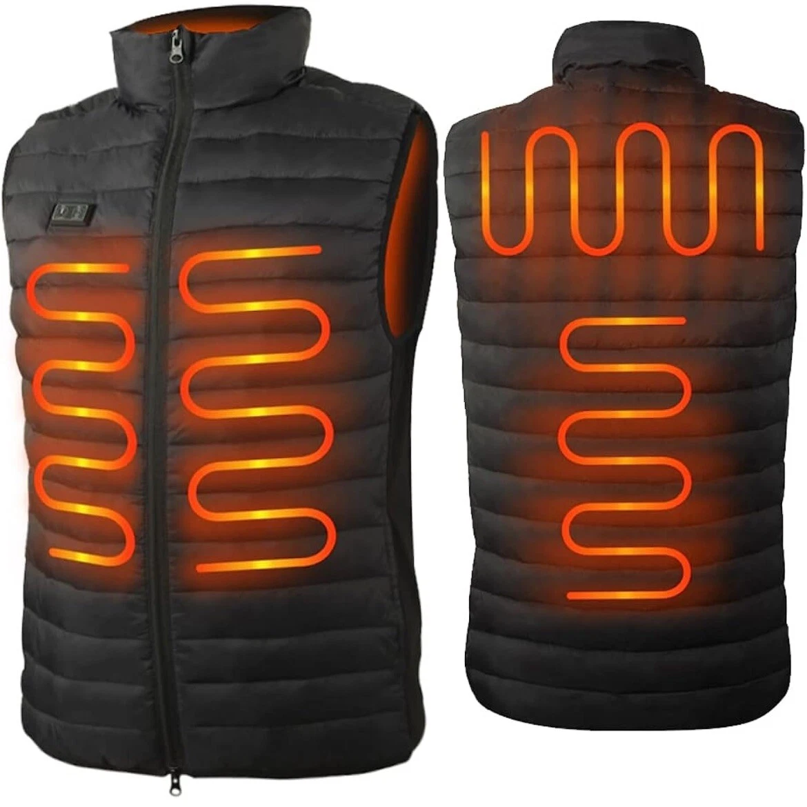 Heated Vest With Electric USB Battery Pack. Jacket Winter Warm Body Heating. NEW