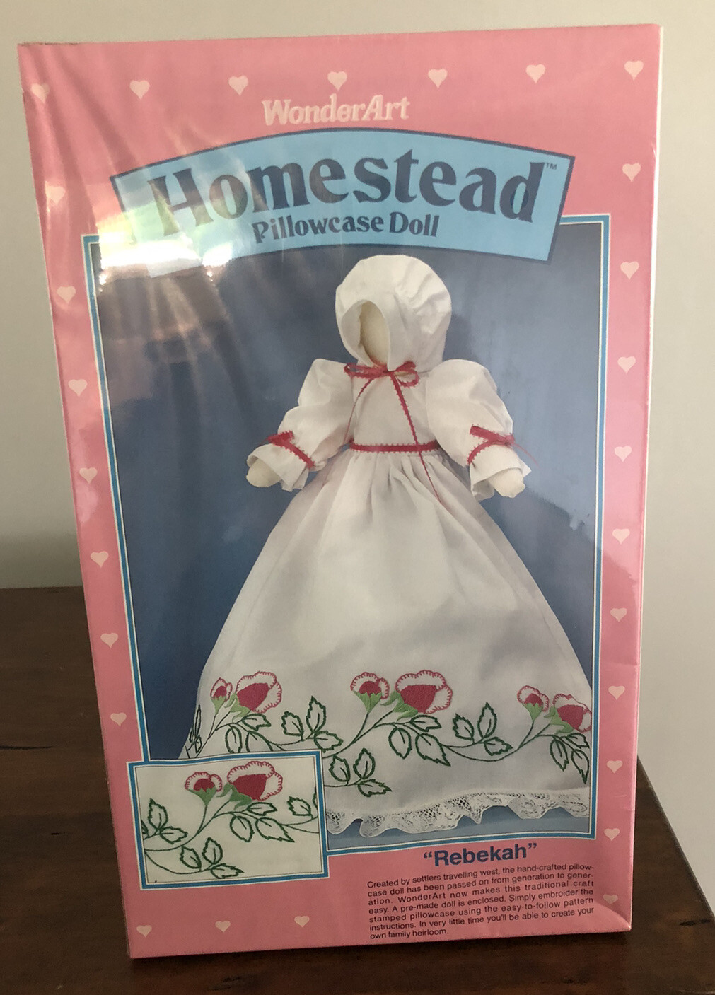 WonderArt Homestead Pillowcase Doll Kit Rebekah 9701 Embroidery Caron New 1990 26926997019 eBay