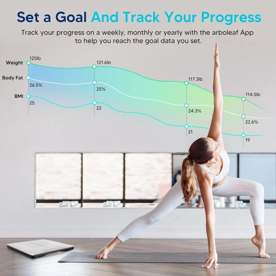 Báscula Digital Con IMC Grasa Corporal Y Masa Muscular Para Usuarios Domésticos Foto 4 de 4