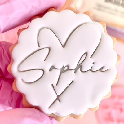 Baby Shower Customised Name Fondant Stamp Embosser, Fits M&S Biscuits