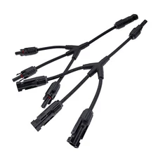 Solar Panel 1 to 3 Y Branch Cable Connection Adapter Connector Extension