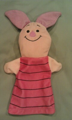 Disney Winnie The Pooh Piglet Hand Puppet Melissa & Doug Plush Pink Cute
