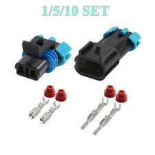 2 Pin Delphi Metri-Pack 280 Automotive Fan Sealed Male Female Connector Plug Kit
