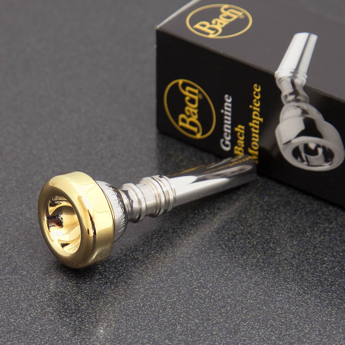 Genuine Bach 24K Gold Rim & Cup Cornet Mouthpiece, 12C NEW! Ships