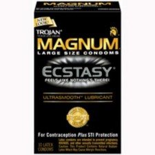 Trojan Magnum Ecstasy Ultrasmooth 10 Packs Lubricated Condoms, New
