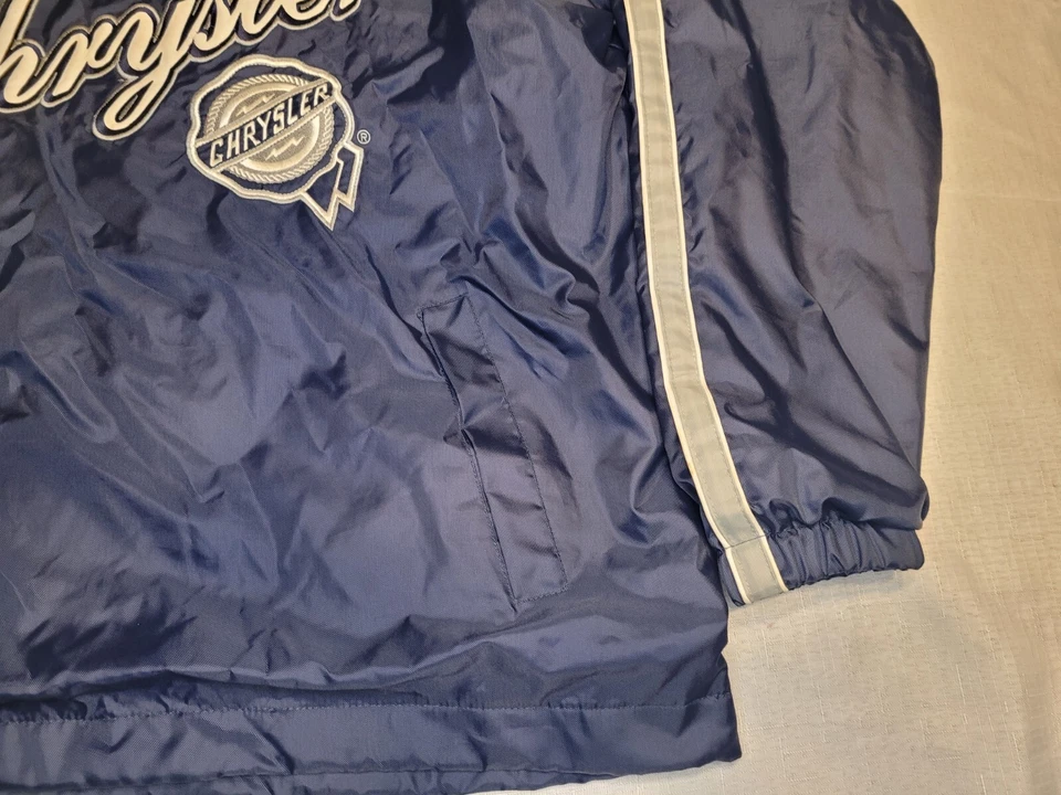 Cortavientos vintage 2005 Chrysler Spell Over azul para hombre talla XL Foto 4 de 4