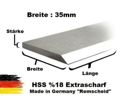 HSS %18 Hobelmesser 60mm - 1050mm x 35 x 3mm Streifenhobelmesser Hohe Qualität