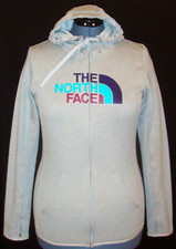 The North Face Women Hoodie Sweatshirt Full Zip Half Dome Jacket M Thumb Holes