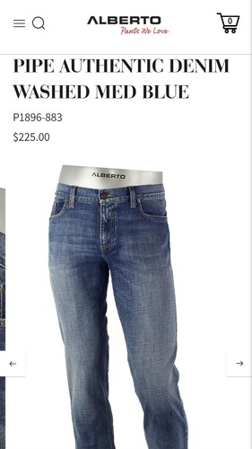 Light Denim Jeans Mens 36x30. Designer 