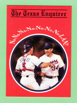 NOLAN RYAN TEXAS ENQUIRER ''NO-NO-NO-LAN'' ODDBALL CARD TEXAS RANGERS