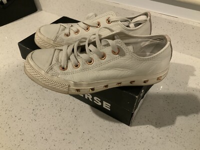 Converse Allstars Limited Edition Beige Leather Rose gold - Main Image