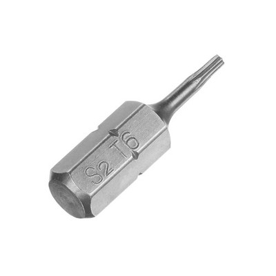 25 PCS T6 S2 Alloy Steel Torx Screwdriver Bits 1/4 Inch Hex Shank 25mm Length