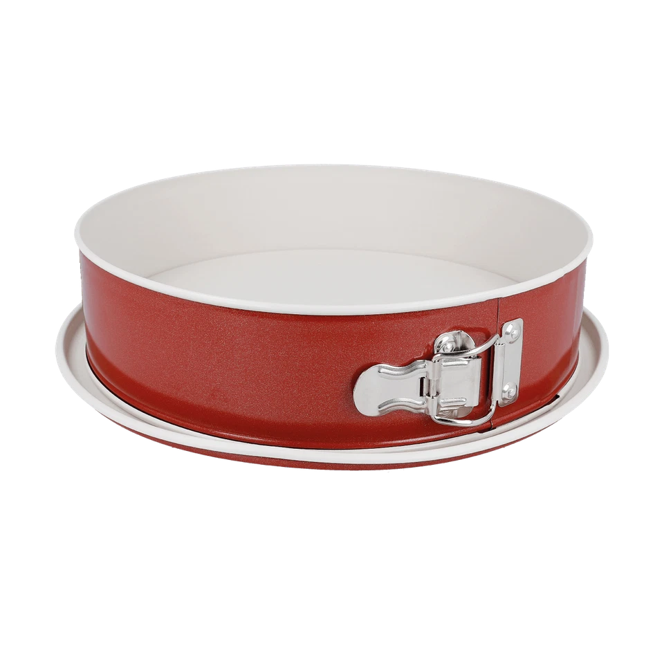 Backform Springform Kuchenform Antihaft mit Flachboden Eurohome® rund rot 28 cm.