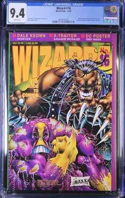 Wizard Magazine #16 CGC Graded 9.4 NM Jim Lee & Rob Liefeld Cover 1992 Image