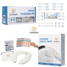 LuNiko Baby Safety Bundle  Home Kit  Potty Gray  Montessori Chart Certified