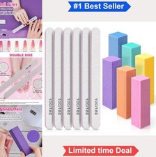 100 180 Grit Nail Files Buffer Manicure Set for Natural Acrylic Nails Home