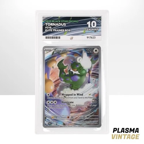 Pokemon 2025 Black Star Promo Tornadus 210 Elite Trainer Box Graded ACE 10