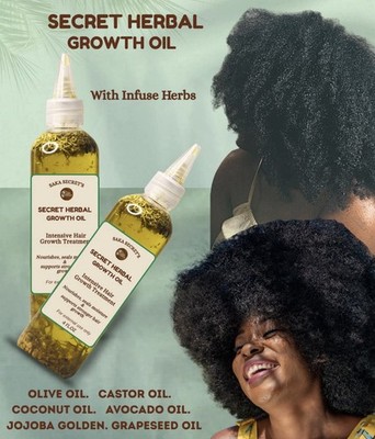 Saka Secret's Secret Herbal Growth Oil Heat Protection All Hair Types 4 fl oz