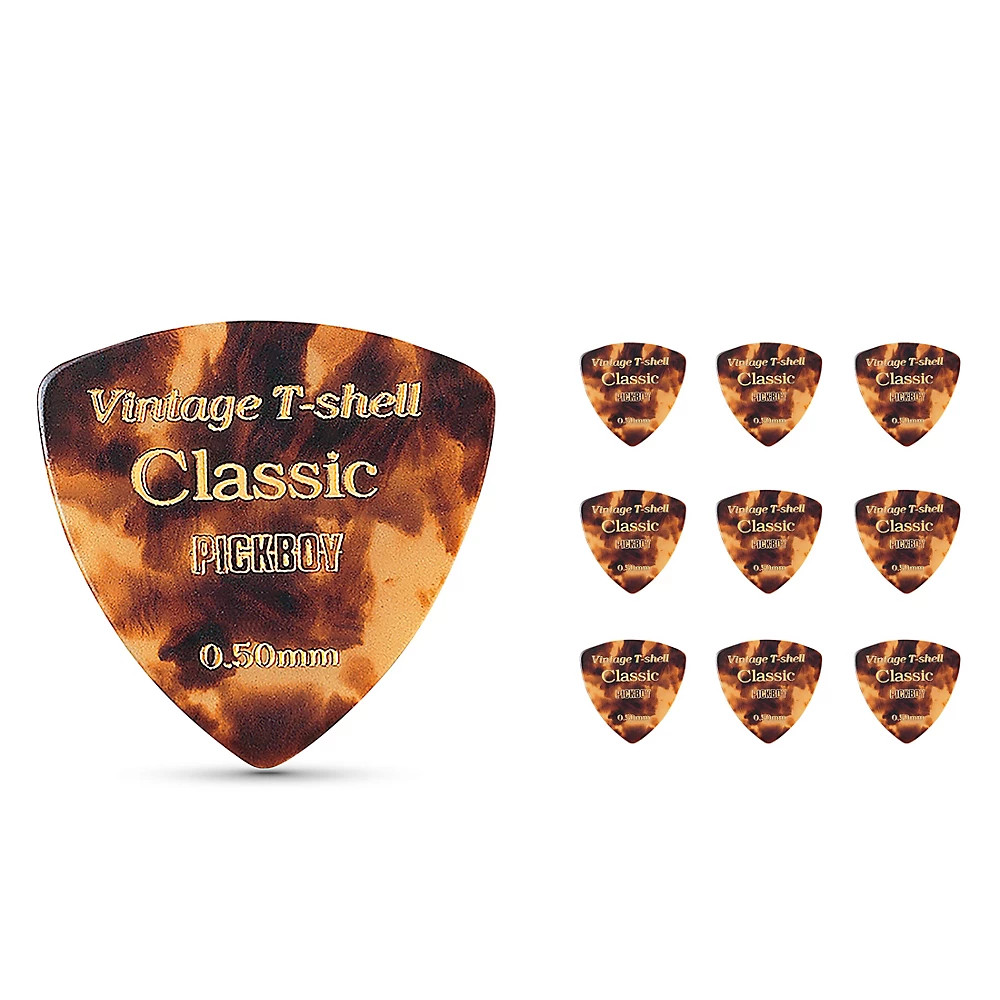 Pick Boy Classic T-Shell Triangle Cellulose Vintage Guitar Picks 50 mm 10 Pack 2590₽