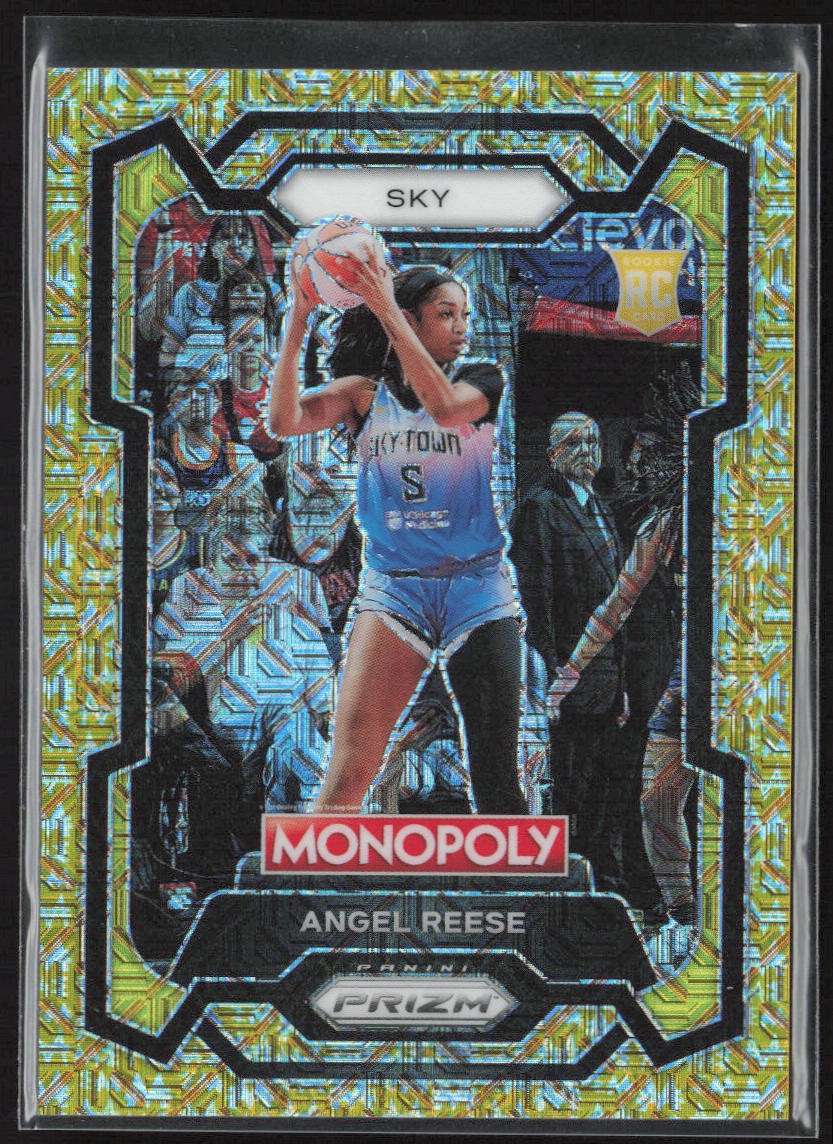 2024 Panini Prizm Monopoly WNBA #68 Angel Reese Gold Millionaire Shimmer #/500