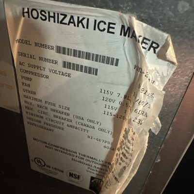 Hoshizaki KML 250-MAH IceMakerParts: CircBoard Condenser BodyPump