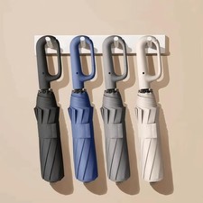 Fully Automatic Foldable Travel Umbrella Lightweight, Windproof, Portable, Blac
