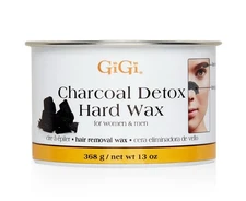 GiGi Charcoal Detox Hard Wax 13oz 0286 For Women & Men Detoxifying Facial Waxing