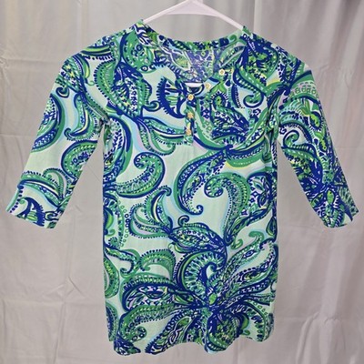Lilly Pulitzer Cotton Dress Girls Size 7 Mini Palmetto KEEP IT CURRENT EUC 