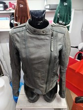giacca  giubbino  donna Bershka  in  pelle grigio  taglia 44  AT126