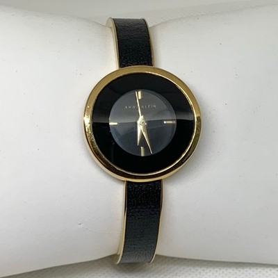 Anne Klein gold black tone women s watch 30mm quartz analog Ak/1232 running