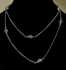 VINTAGE Designer AVON Faceted CRYSTAL Bead STATION Curb 30" Curb NECKLACE — photo 1