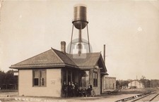 Railroad G. T. R. Depot. Armada MI Michigan 1908 RPPC Photo Postcard COPY
