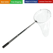 Insect and Butterfly Net with 12" Ring, 24" Net Depth, Handle Extends to 59 I...