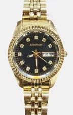 Armitron Women's Genuine Crystal Accented Day/Date Bracelet Watch 75-5936