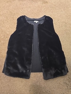 NICE Maurice s Women Size S Black Faux Fur Vest