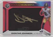 2019 Elements Rookie Neon Material Signs Standard 6/25 Diontae Johnson Auto 0a6