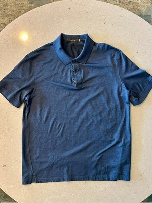 Ermenegildo Zegna Men's Navy Blue Cotton Polo   Size L / 52