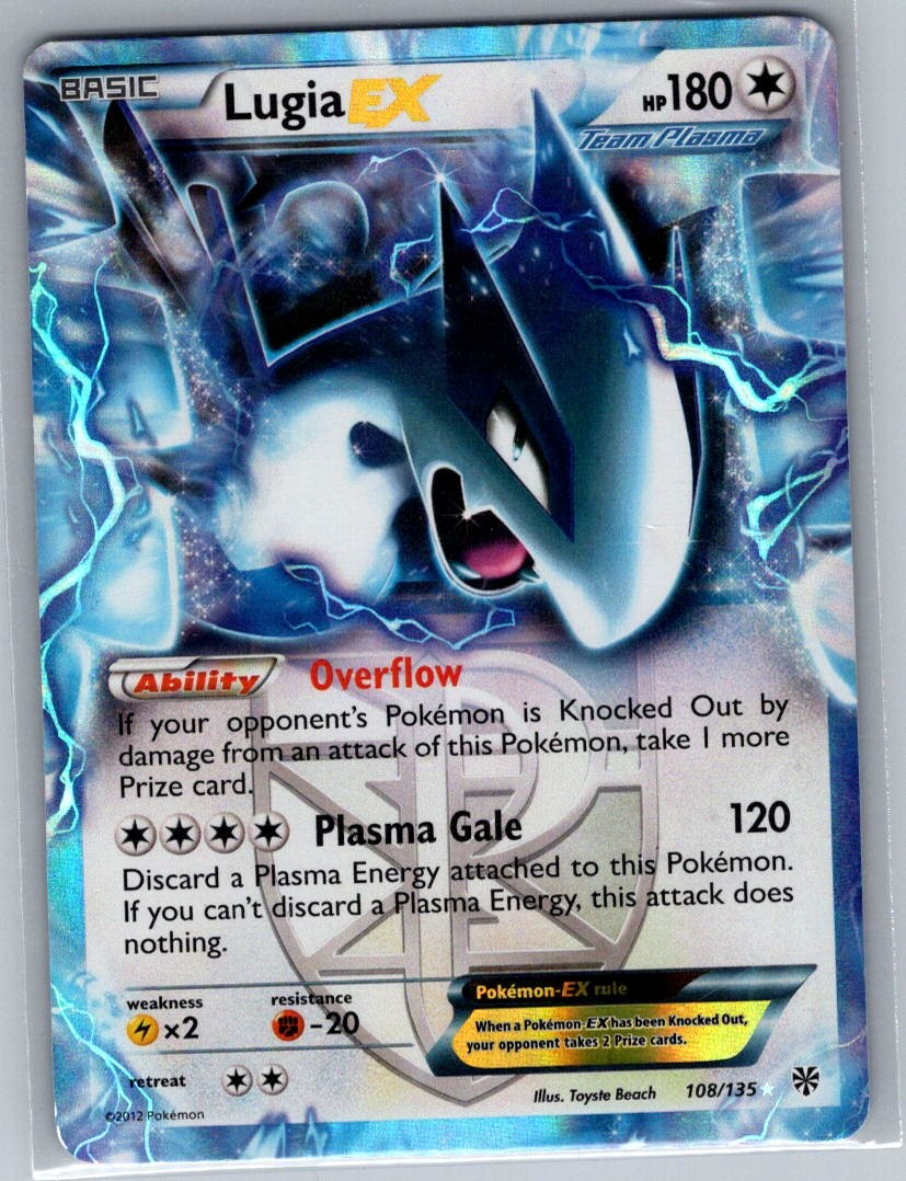 Lugia EX (Team Plasma) 108/135 Plasma Storm - Pokemon Card - NM