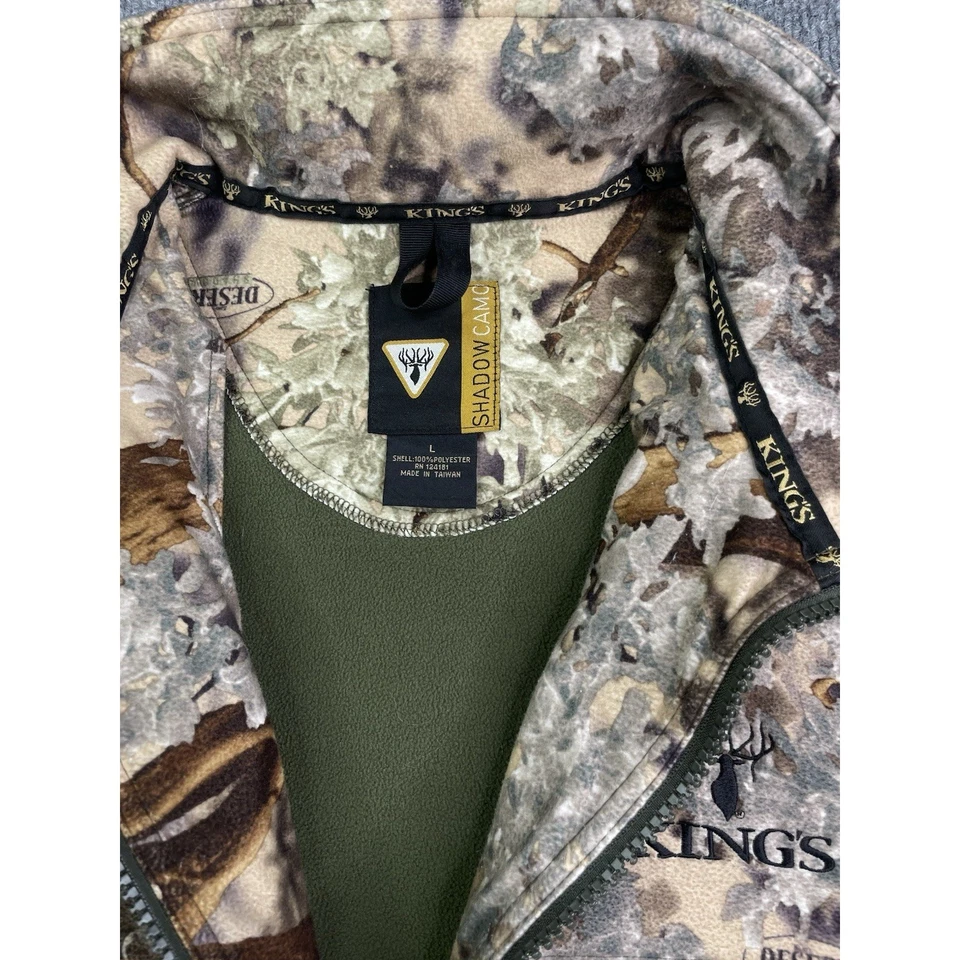 Chaqueta de sombra Kings camuflada para hombre L forrada en el desierto equipo de caza al aire libre defensor del viento Foto 4 de 4