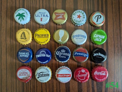 Lot of 20 Assorted Mix Collectable Beer / Soda Drink Used Bottle Caps #54