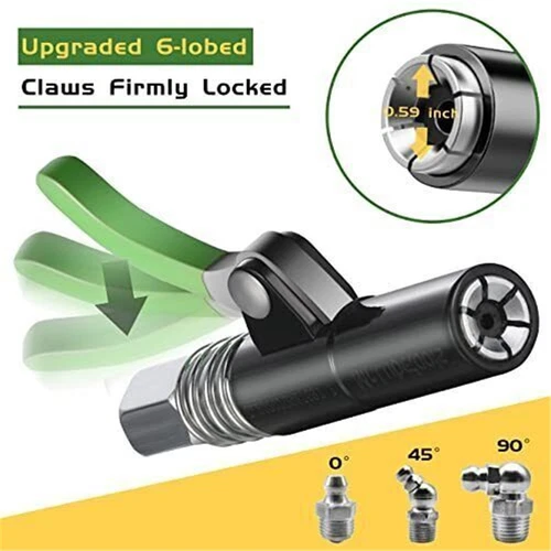 NEW Grease Gun Coupler, locks on, doesn't leak, rated over 10,000 PSI - Picture 8 of 13