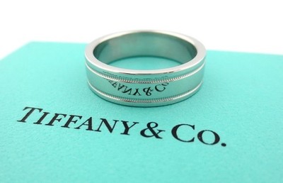 $3,400 TIFFANY & CO. Together PLATINUM Milgrain 6MM Wedding Band Ring 9.5