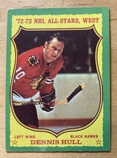 Dennis Hull 1973-74 Topps All-Stars, West #60 Chicago Blackhawks VG-EX