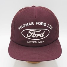 Mesh Snapback Trucker Farmer Hat Cap Thomas Ford Lapeer Michigan