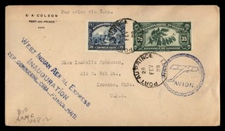 Mayfairstamps Haiti 1928 Port Au Prince West Indian Aerail Express Inaug Cover c