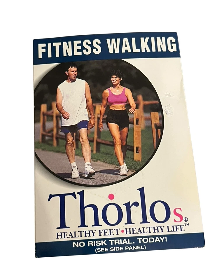 Lote De 2 Calcetines Vintage Thorlo Talla Mujer 10.5-13/Hombre 9-12.5 Blanco Marino Crew Foto 4 de 4