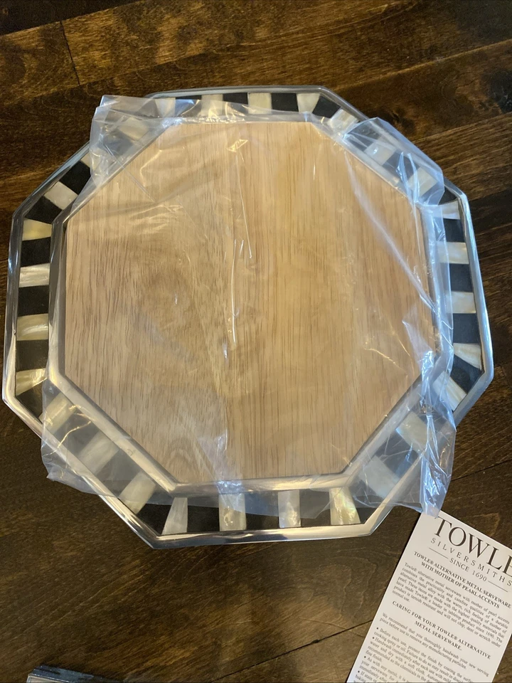 Towle Plateros - Servidor de Queso con Cuchillo y Tabla de Cortar - Madreperla Foto 3 de 4